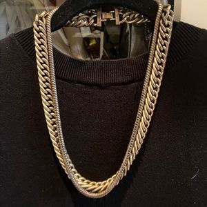 Bold, Muted gold chain necklace
